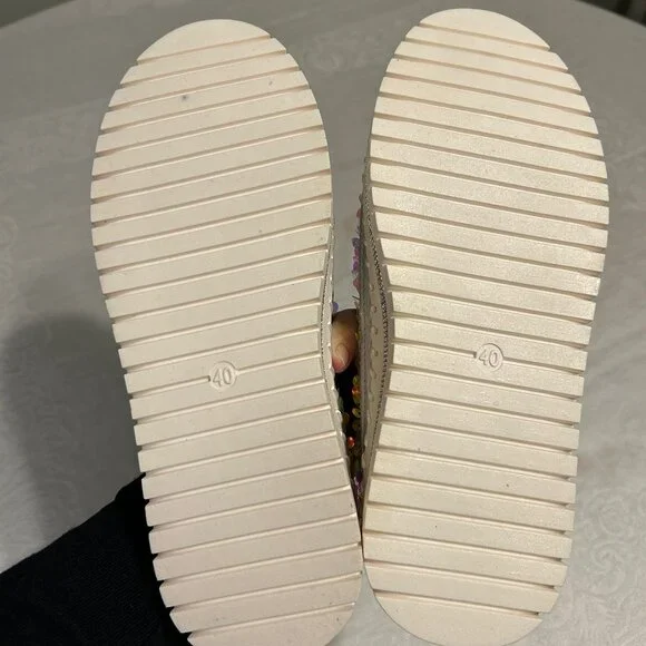 Iridescent sequin slip-on platform sneakers - Picture 5 of 5